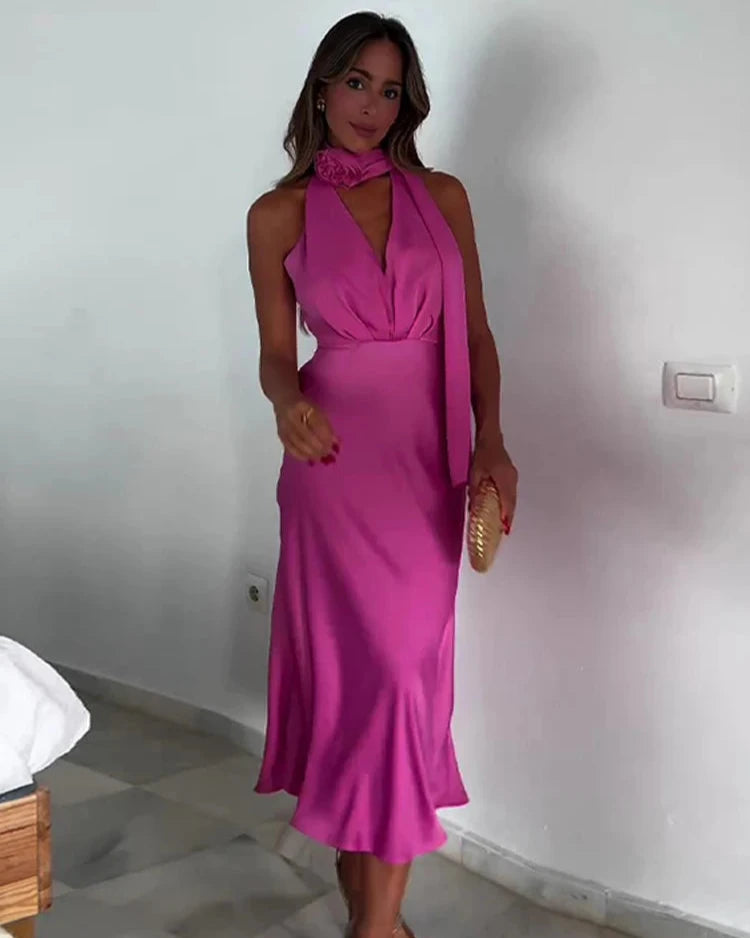 Robe longue Rose